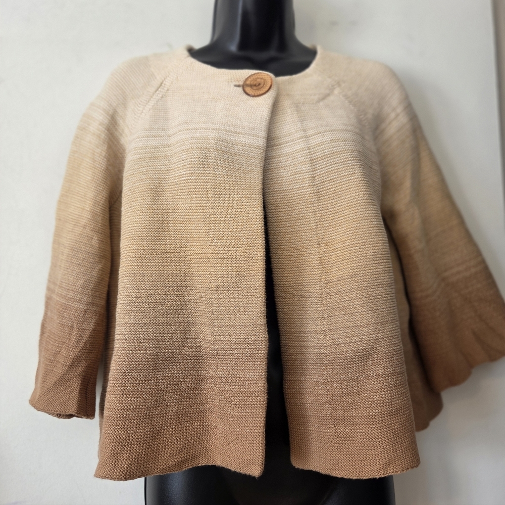 Kasper Ombre Cotton Cardigan